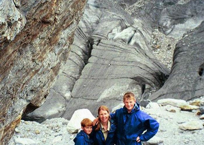 Family on Dart Glacier, 2001