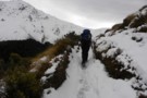Ascending Ben Lommond in winter