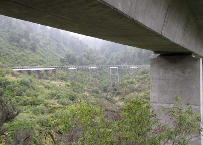 The old and the new Hapuawhenua Viaducts