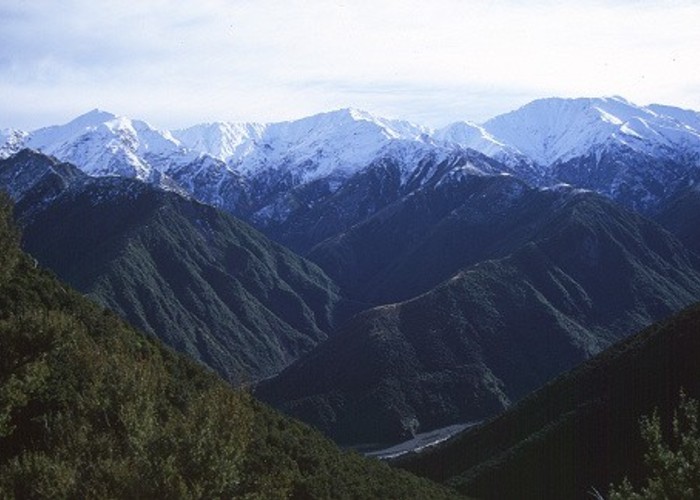 Seaward Kaikoura Range from Mount Fyffe Hut