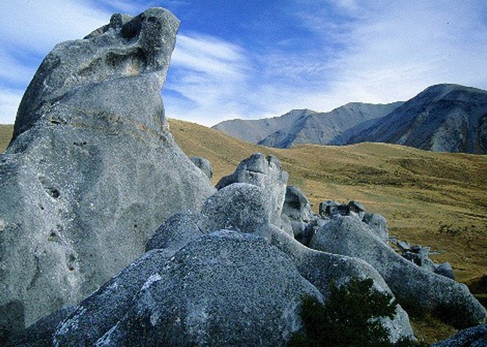 Striking limestone formations of Castle Hill