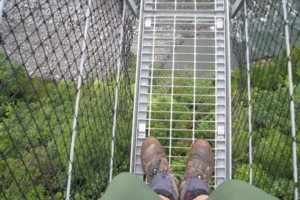 Walls Whare swing bridge