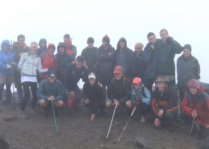 Mt Taranaki Summit Climb group