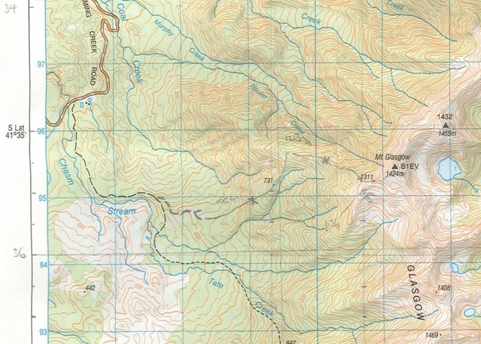 Mt Glasgow track map