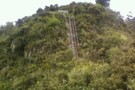 ladder over volcanic