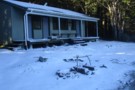 Snow at Sandy Bay Hut