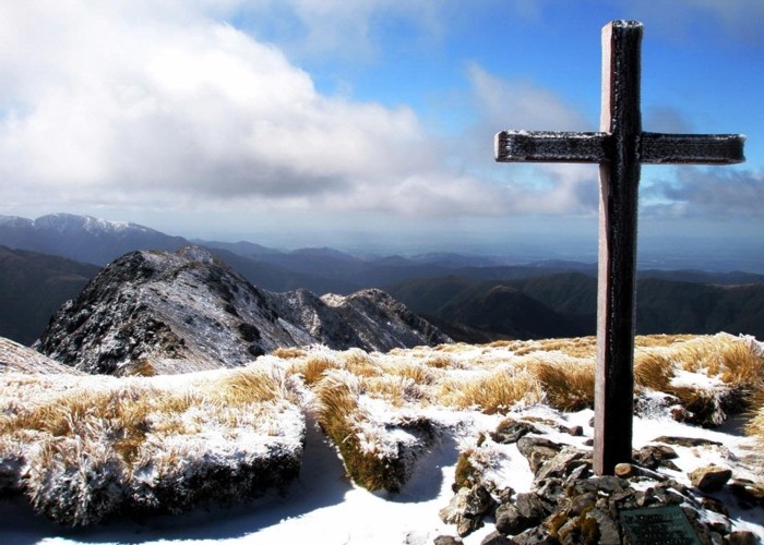 Memorial Cross on Mt Hector  September 2012