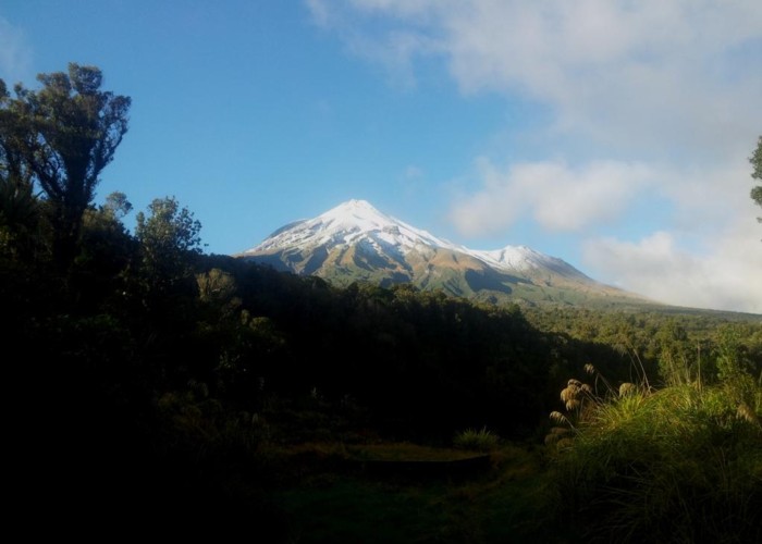 Waiaua Gorge Hut & Mt Taranaki