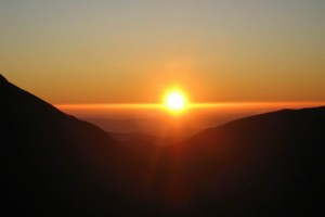 Sunrise from Dundas Hut