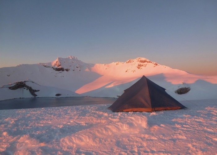 Overnight camp by Crater Lake, Mt Ruapehu