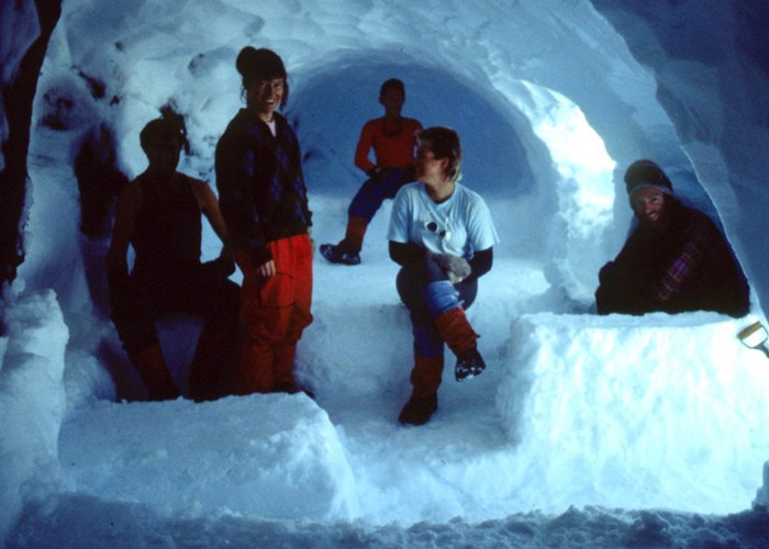 a real snow cave