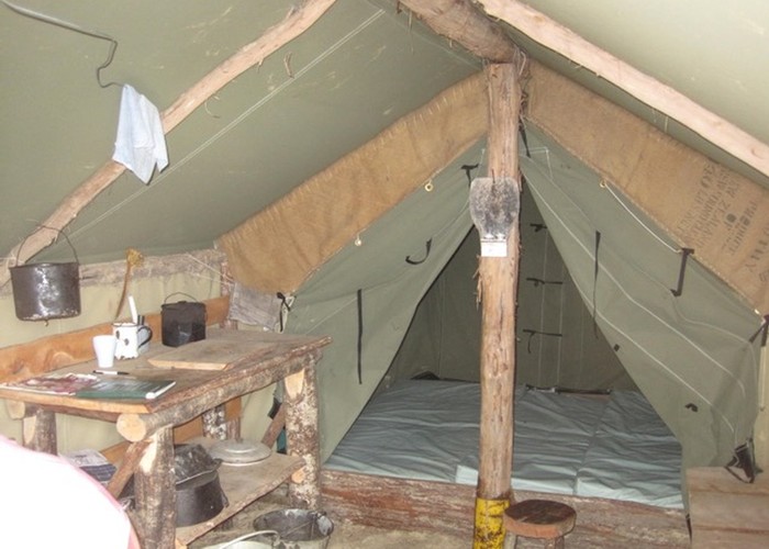 Inside  of New Tent Camp Hut