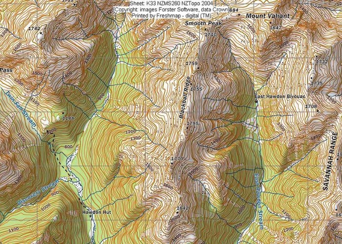 Routes to Trudge Col, Mt Valiant