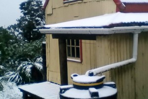 Fresh snow during cold spell Field Hut