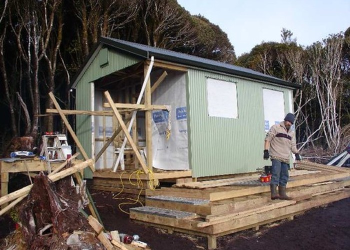 Hauhungaroa Hut under Construction