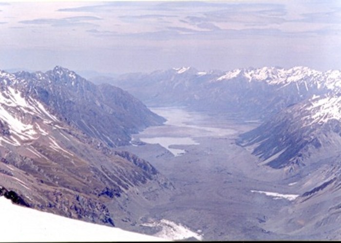 View of the Tasman Glacier from Graham Saddle