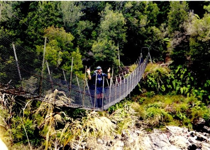 Swing bridge on the Copeland Pass track - Westland