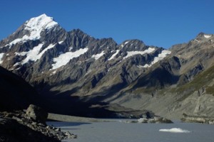 Mt Cook and the Hooker glacier