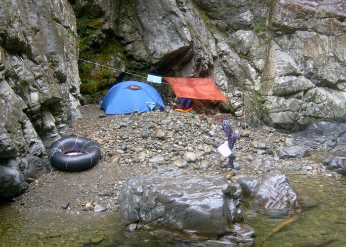 Camping in the Hutt Gorge