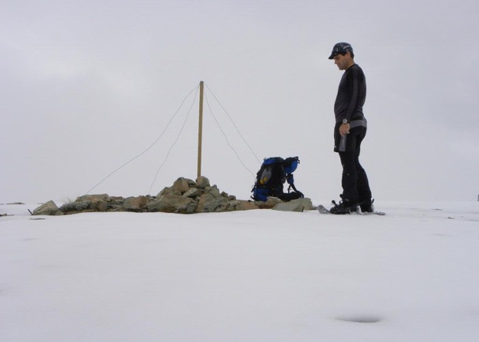 Alone on the summit of Mt.Winterslow
