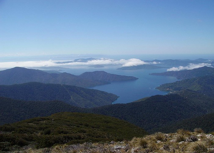 Marlborough Sounds views from Mt Stokes