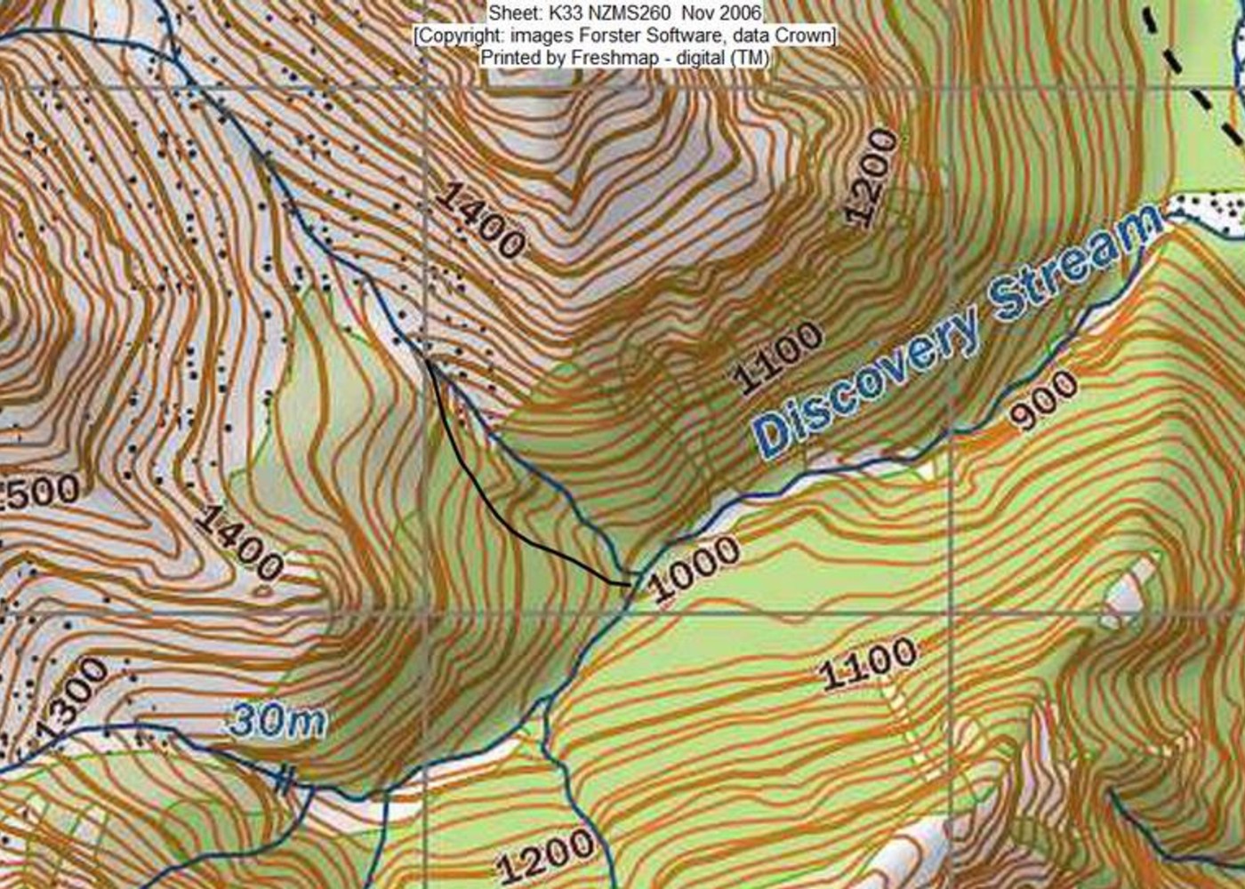 The Descent Route of the NW Tributary of Discovery Stream | New Zealand  Tramper