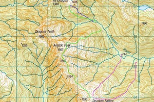 Routes through the Douglas Range