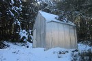 Lagoon Saddle hut in the Snow