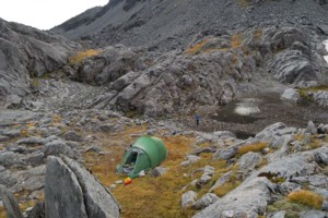 Camp on Lathrop Saddle