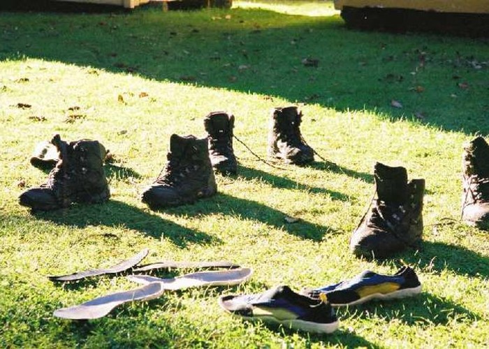 Boots out to dry