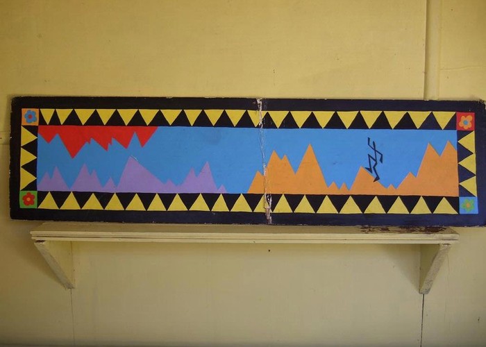 Mural gracing Koropuku hut