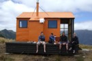 Lunch time at Mt Brown hut Dec 2010
