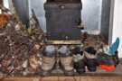 Boots drying.